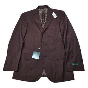 Brooks Brothers Brown Suit Jacket Mens‎ 40R 40 Wool Blend Blazer NEW